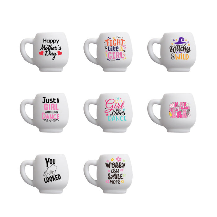 Wholesale 10PCS Mug Silicone Printing Focal Beads JDC-BDS-JZC004