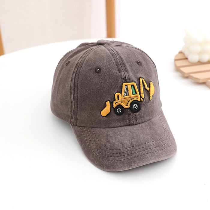 Wholesale Washed Cloth Baseball Cap Cartoon Embroidery  Cap for Boys and Girls