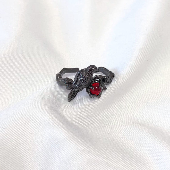 Wholesale  Dark Style Crow Ring Women's Black  Opening Adjustable Niche Finger Ring