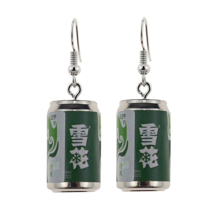 Wholesale Cartoon Beverage Bottle Resin Earrings JDC-ES-niqing024