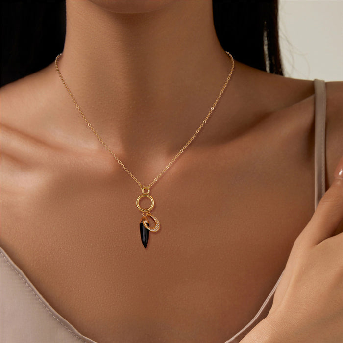 Wholesale Moon pendant necklace stone pendant clavicle chain