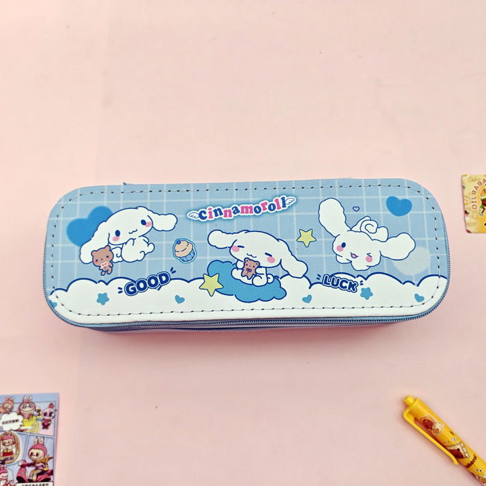 Wholesale Cute Double Layer Cloth Pencil Case Large Capacity