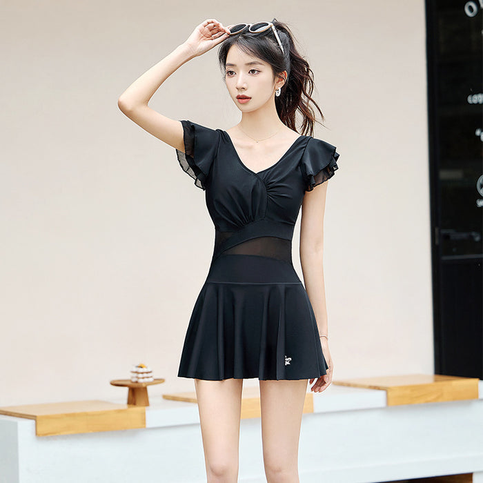 Wholesale New one-piece swimsuit with a high-end feel, specifically designed for hot spring swimming clothes and skirts