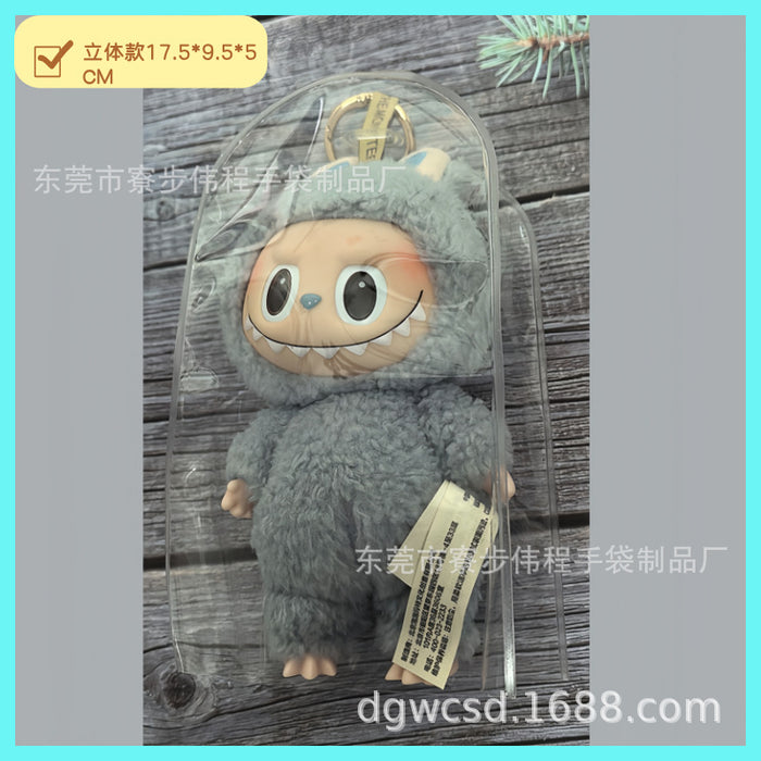 Wholesale plush pendant pvc transparent dust bag mini raincoat protective cover