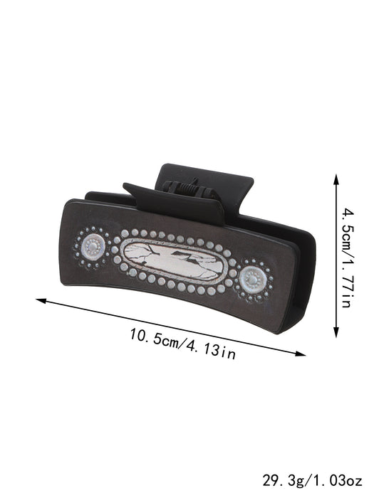 Wholesale Western Style Cactus Feather Sunflower Leather Shark Clip Women' s Hairpin