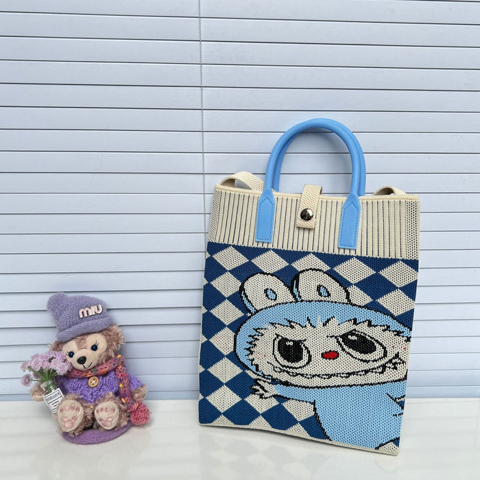 Wholesale Cute cartoon knitted bag,  knitted handbag,  crossbody shoulder bag,  must-have for travel