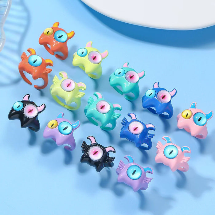 Wholesale Cartoon, playful, niche, personalized, ring, couple