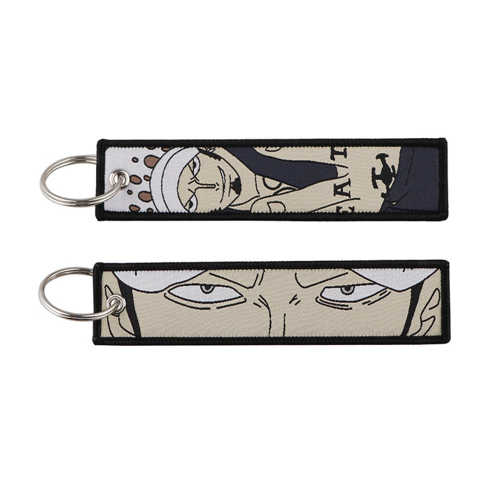 Wholesale Woven Label Keychain Cartoon Keychain Bag Pendant Woven Fabric Chain