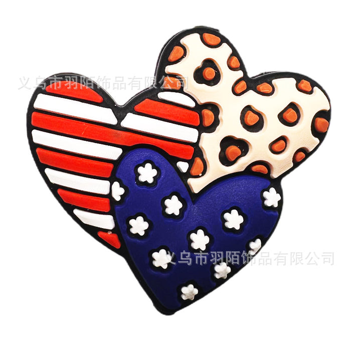 Wholesale 20PCS Independence Day Silicone Beads JDC-BDS-HongZhou009