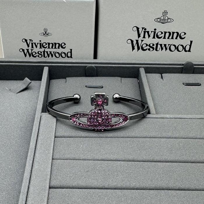 Wholesale Saturn Full Diamond Classic Planet Bracelet Opening Adjustable Punk Style Bracelet