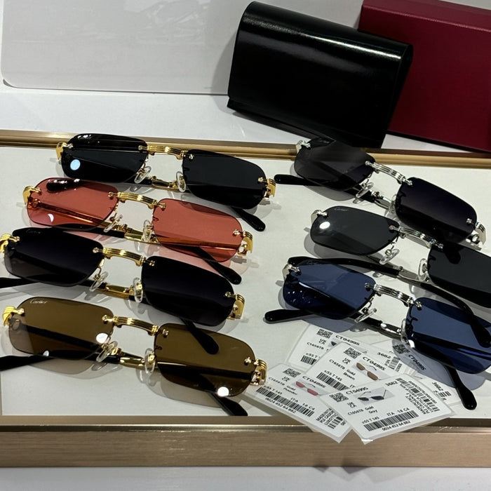 Wholesale Frameless folding sunglasses, fashionable sunglasses, high-end feel