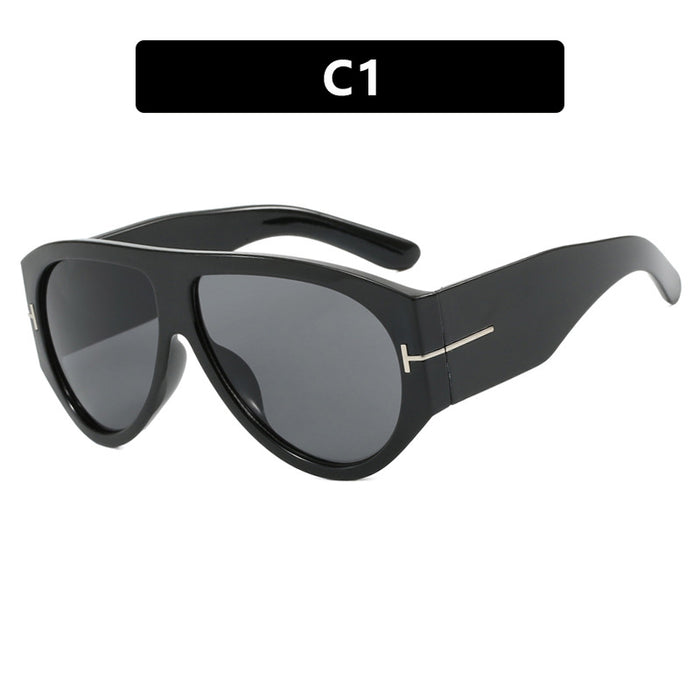 Wholesale T-shaped large frame sunglasses, personalized and fashionable sunglasses