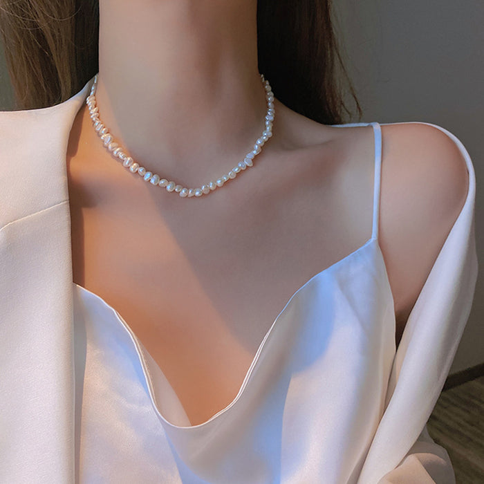 Wholesale Pearl necklace women's new irregular pearl necklace elegant temperament sweet collarbone chain