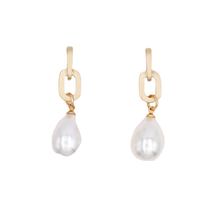 Wholesale All-match Pearl Pendant Earrings JDC-ES-YaXue006