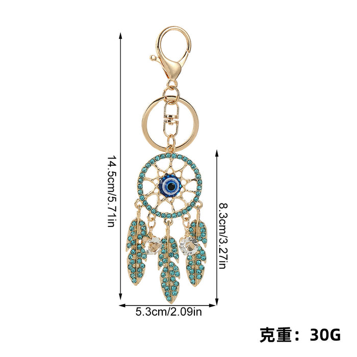 Wholesale Zinc Alloy Dream Catcher Feather Keychain Bag Charm Decorative Accessory