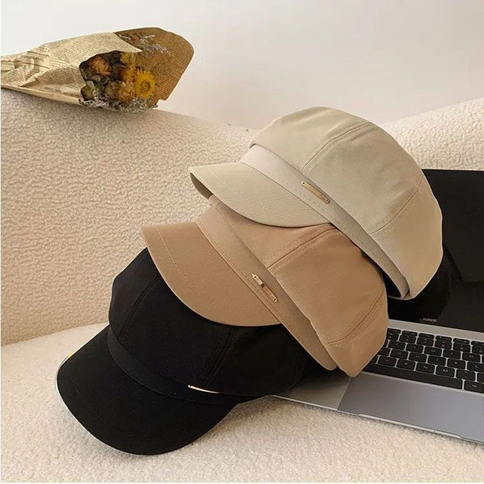Wholesale Black beret, versatile for spring and autumn, octagonal artist hat