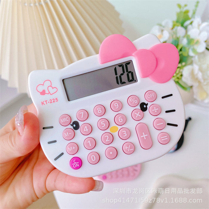 Wholesale cute head calculator cartoon cat head arithmetic portable portable mini computer