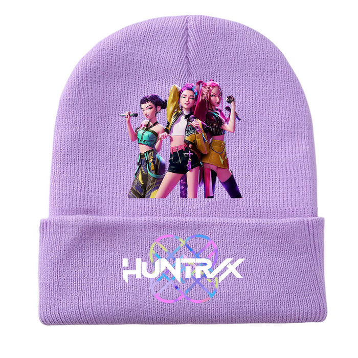 Wholesale Kpop Printed Knit Hat Fleece Hat