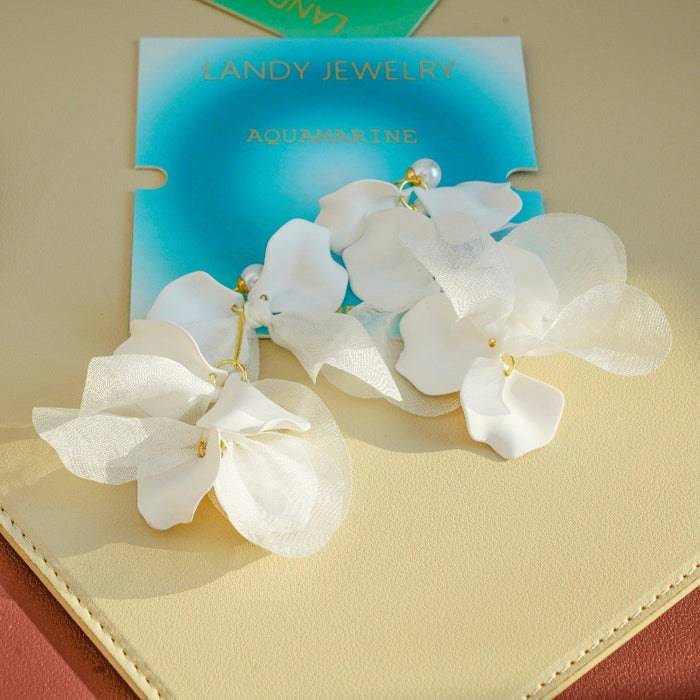 Wholesale Earrings, pearls, flower earrings, earrings, personalized and niche temperament earrings