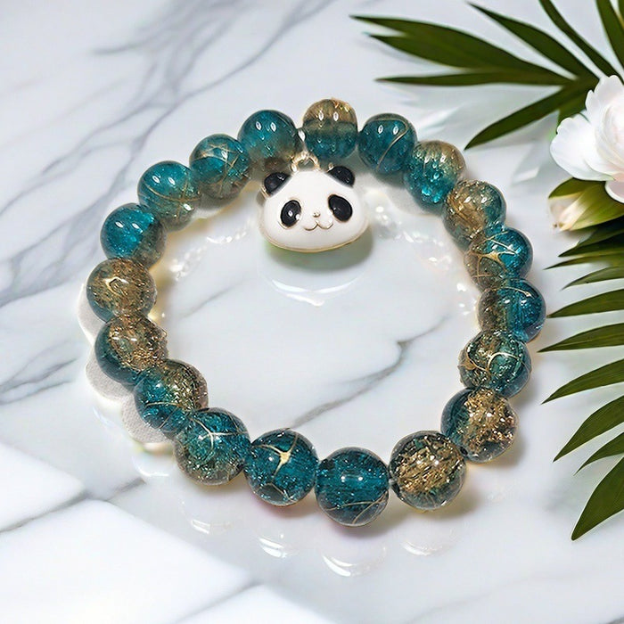 Wholesale Colorful glass bead bracelet with niche design, versatile crystal bracelet, colorful accessories