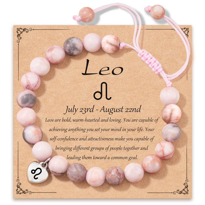 Wholesale Hand woven adjustable heart-shaped engraved pendant bracelet