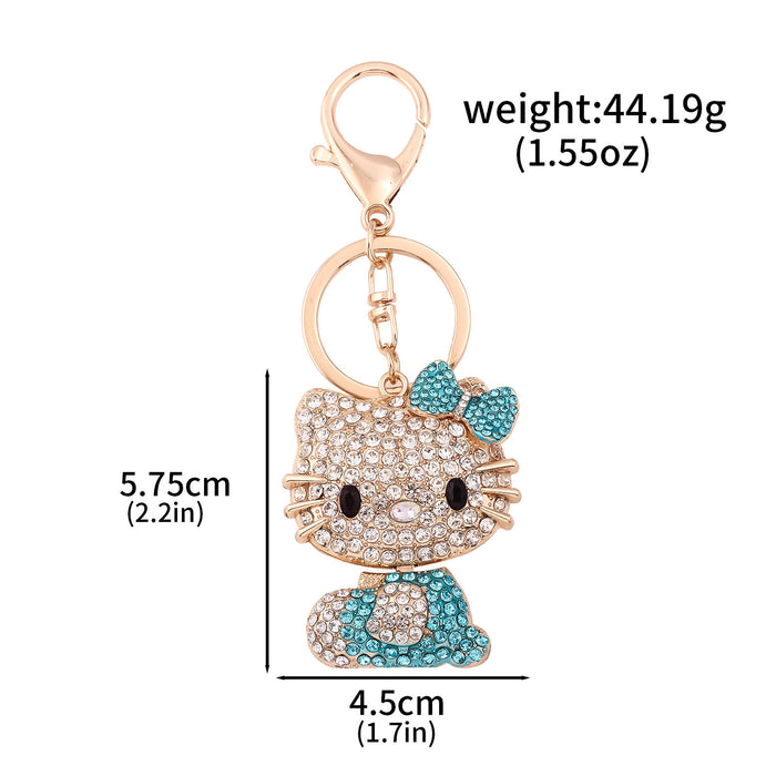 Wholesale cute cat Keychain  Bow Cartoon Cute Bag Pendant