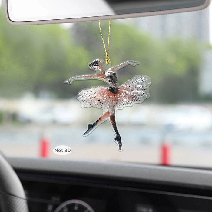 Wholesale Acrylic Sparkling Ballerina Christmas Ornament Home Decor Gift MOQ≥2