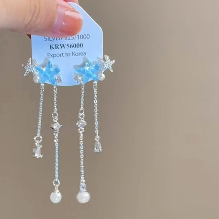 Wholesale Tassel earrings, niche personality, unique fashion temperament, trendy and versatile earrings and earrings