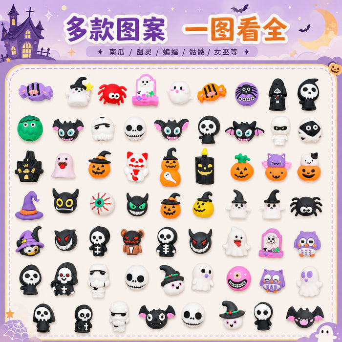Wholesale Four-Color Ballpoint Pens Soft Rubber Cap  Pumpkin/ Skull/ Bat Designs