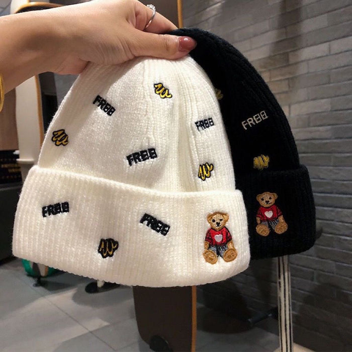 Wholesale Autumn and Winter Bear Wool Is Cute Knitting Cap JDC-FH-Yiguan001