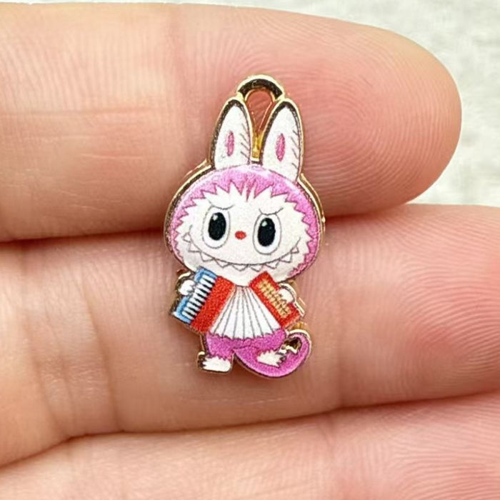 Wholesale 10pcs Cartoon Alloy Printed Oil Drip DIY Bracelet Keychain Pendant