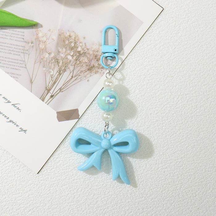 Wholesale Sweet Style Acrylic Bow Bag Charm - Red Decorative Gift Accessory MOQ≥2