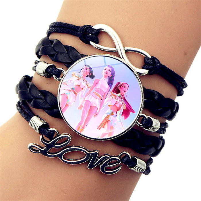 Wholesale K-POP Bracelet for Women,  Anime Cartoon Merchandise Leather Accessories