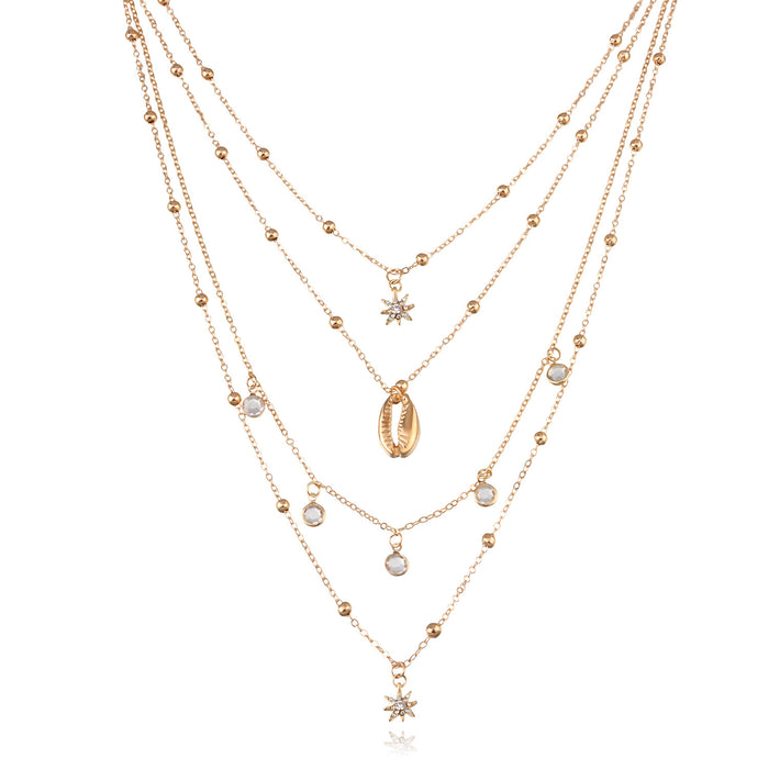 Wholesale Full Diamond Hexagram Pendant Necklace