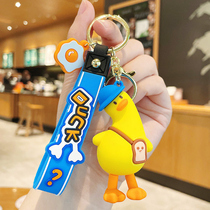 Wholesale Cartoon keychain cute cartoon hanging decoration backpack car silicone creative pendant