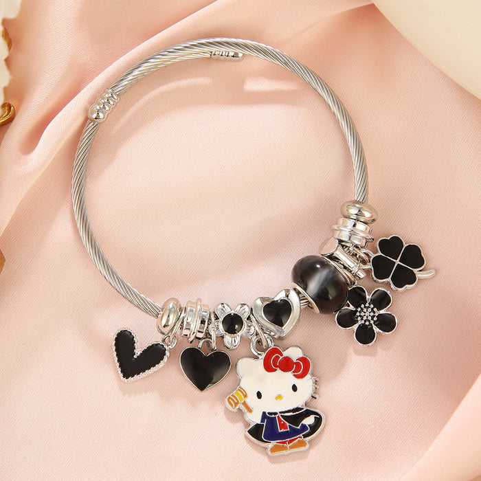 Wholesale Students'  Cartoon Stainless Steel Bracelet