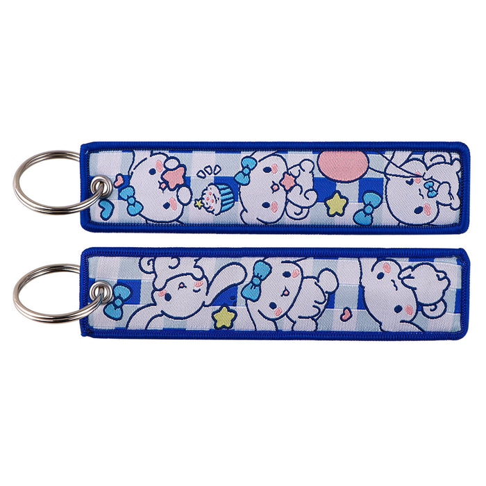 Wholesale Cartoon Cute Woven Label Lanyard Keychain JDC-KC-KKX010