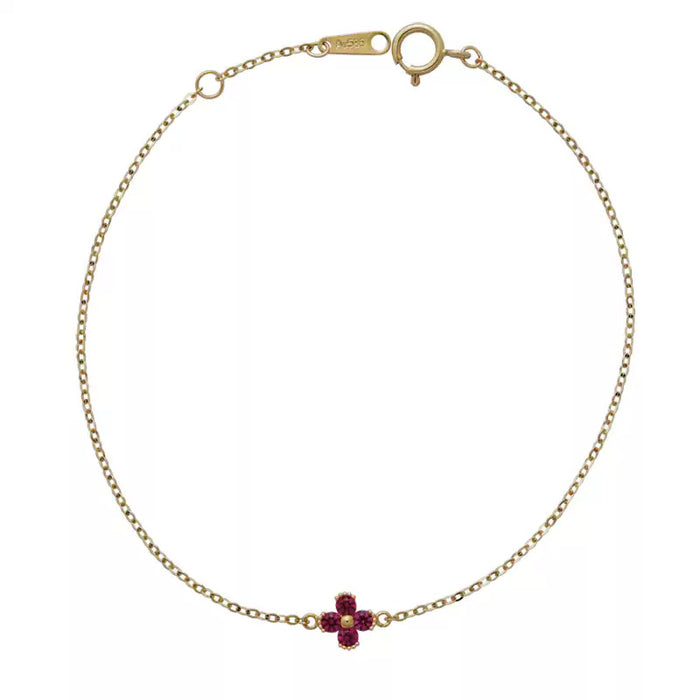 Wholesale Pure silver gold-plated bracelet with feminine temperament, simple and versatile. Green gold bracelet