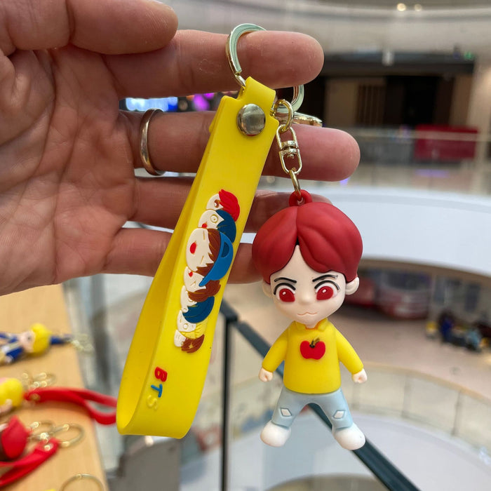 Wholesale Q-version keychain cute bag pendant car keychain ring hanging decoration small gift wholesale