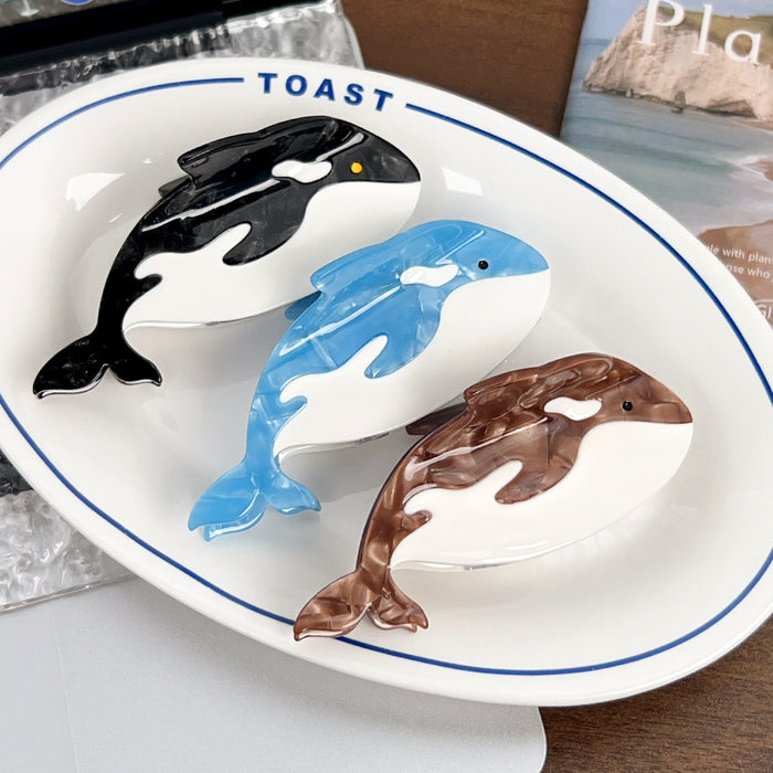 Wholesale Ocean Whale Acetate Hair Claw Clip Cute Hair Accessory for Everyday Styling