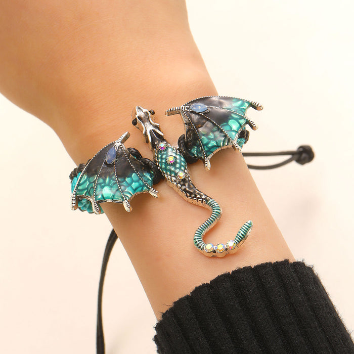 Wholesale Retro Dragon Dripping Oil Enamel Brooch Accessory Gift