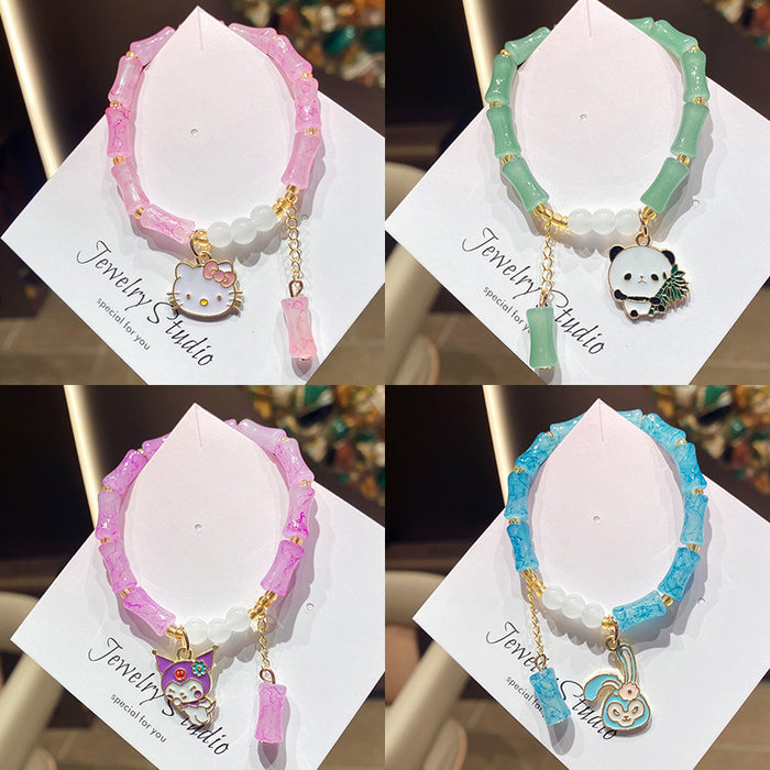 Wholesale Handmade Cartoon Panda Beaded Bracelet Fashion Jewelry Accessory MOQ≥3