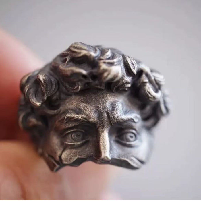 Wholesale Men' s Artistic " David"  Distressed-Finish Ring