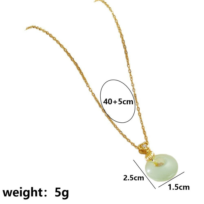 Wholesale Pendant titanium steel necklace, simple and luxurious, niche design, collarbone chain accessory