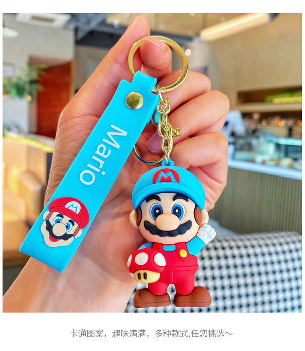 Wholesale Cartoon  Keychain Super Mary Doll Pendant Bag Pendant Car Key Chain Explosive Small Gift