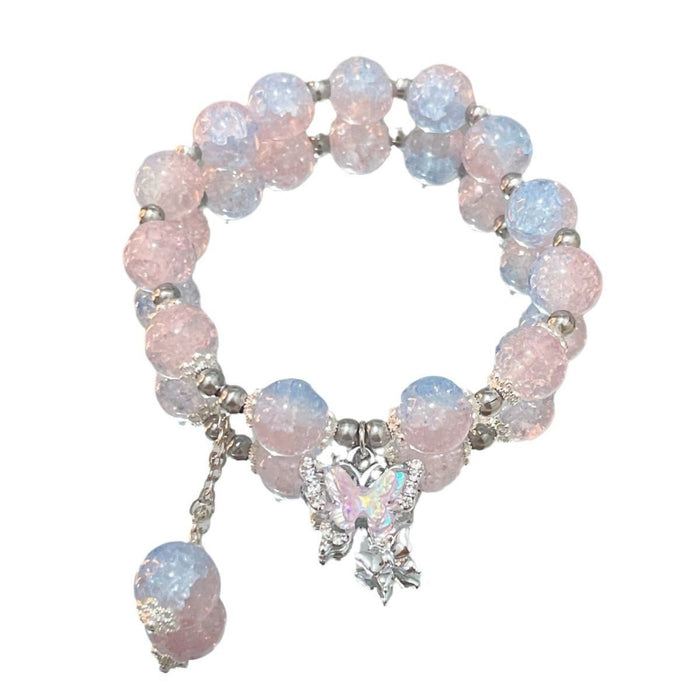 Wholesale Butterfly glass bracelet and glass bracelet