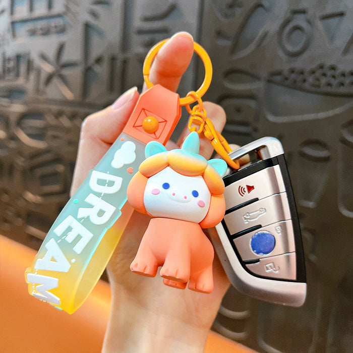 Wholesale Gradient Unicorn Keychain