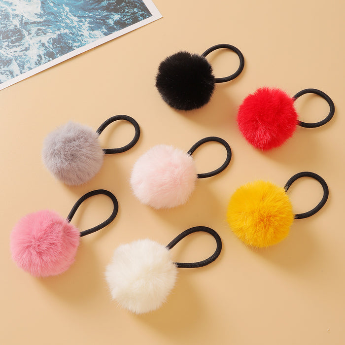 Wholesale cute color plush soft f Hair Scrunchies