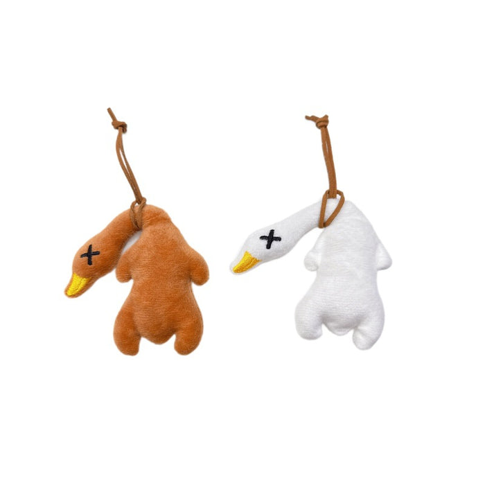 Wholesale Roast Duck Squeaky Pendant Big Goose Doll Bag Pendant Student Gift Lanyard Pendant Doll Batch Goods