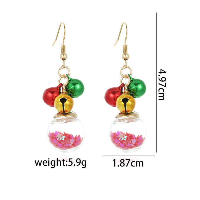 Wholesale Alloy bell snowman elk gingerbread man earrings Christmas earrings